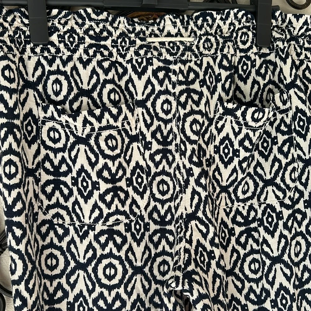 CALI 1850 PRINTED LINEN BLEND PANTS SIZE LARGE - Picture 4 of 6